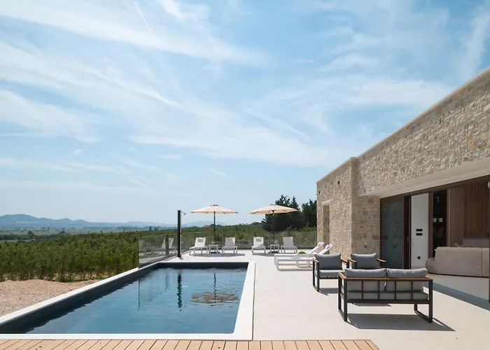 Villa Luxury Terra & Aria Dalmatica Heated Pool Sauna & Jacuzzi Sikovo